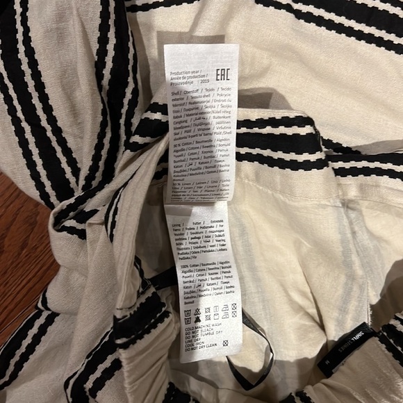 Noisy May linen striped trouser pants Sz 8 - Picture 11 of 14